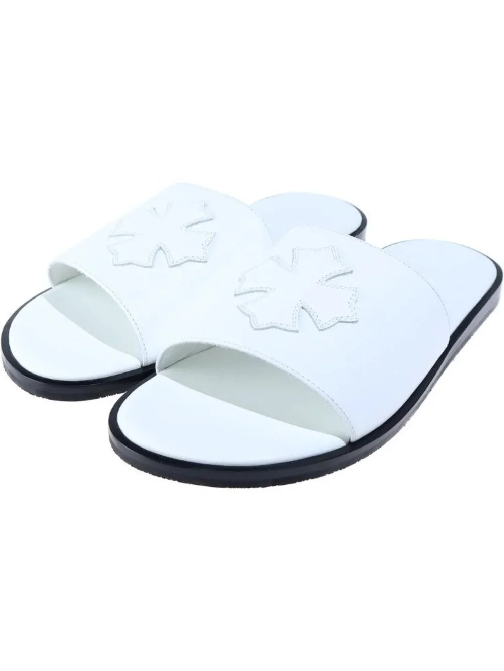 Chrome Hearts CH Slide Leather CH Plus Patch Sandals